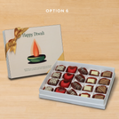 Happy diwali candle designed premium chocolate 20P hard box