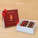 Happy diwali candle designed premium unwrapped hard box