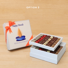 Happy diwali candle designed premium chocolate 2-layer hard box
