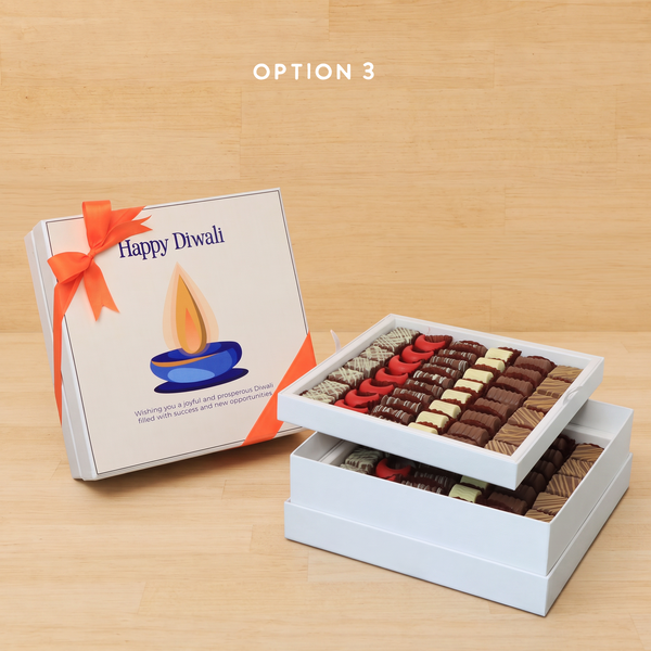 Happy diwali candle designed premium chocolate 2-layer hard box