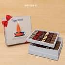 Happy diwali candle designed premium chocolate 2-layer hard box