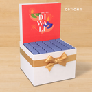 Happy diwali holding hands blue designed premium chocolate large hamper