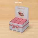 Happy diwali floral radiance designed premium chocolate small hamper