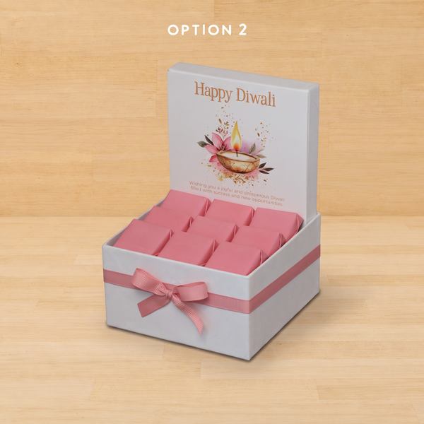 Happy diwali floral radiance designed premium chocolate small hamper