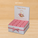 Happy diwali floral radiance designed premium chocolate medium hamper