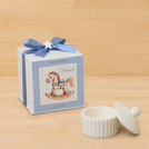 Set of 20 boxes baby boy ribbed umbrella ceramic trinket with star acrylic in hard box giveaway