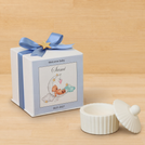 Set of 20 boxes baby boy ribbed umbrella ceramic trinket with shoe crochet in hard box giveaway