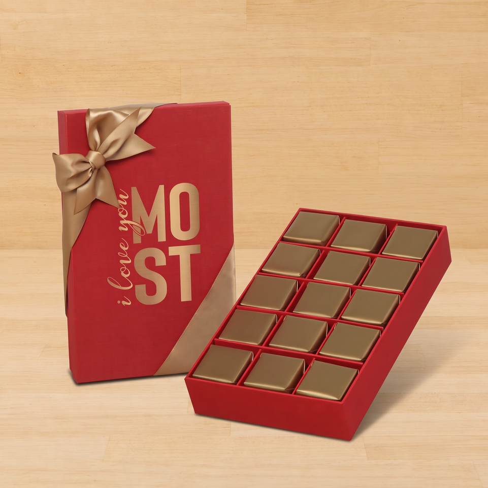 I love you most designed 15P premium chocolate gift box