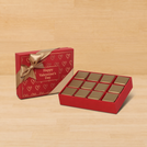 Happy Valentine's Day outline heart designed 12P premium chocolate gift box