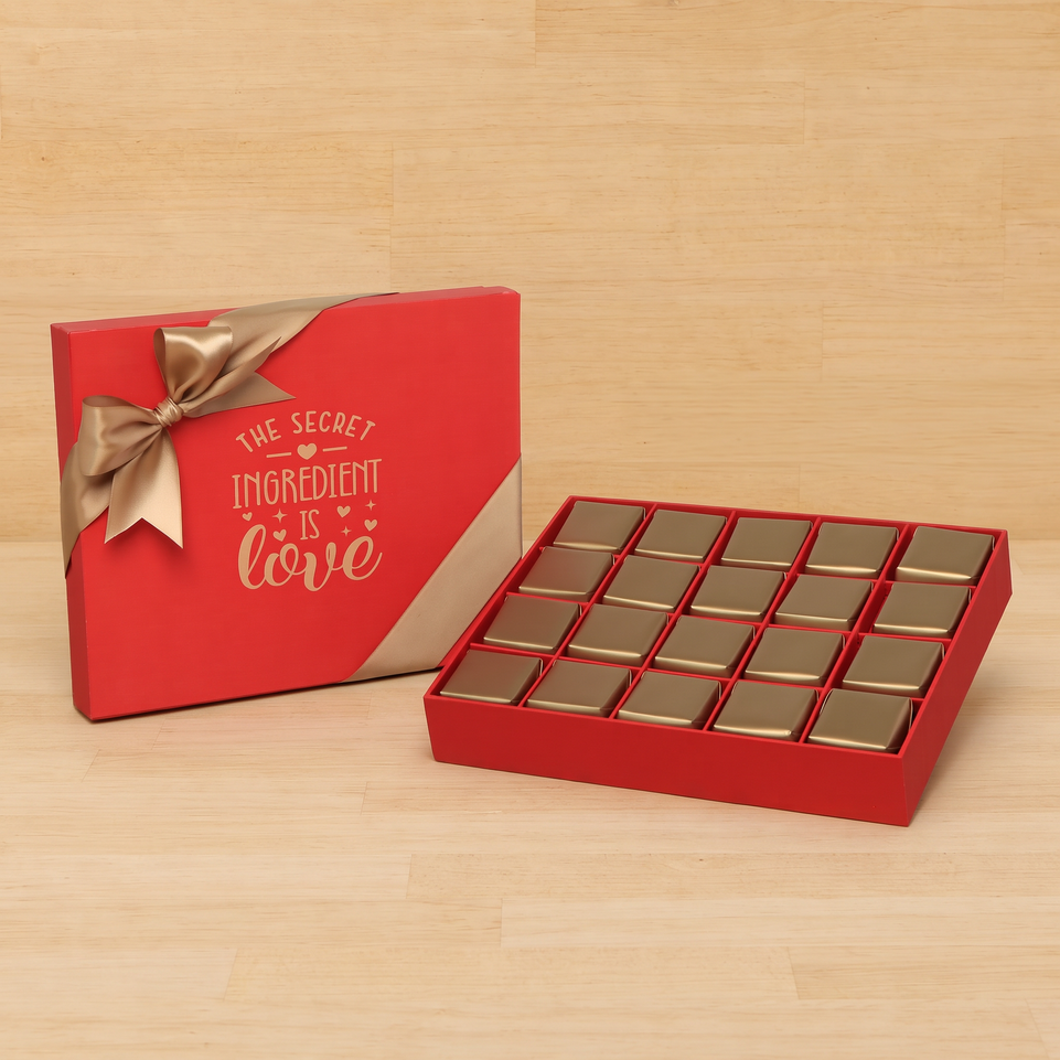 The secret ingredient love designed 20P premium chocolate gift box