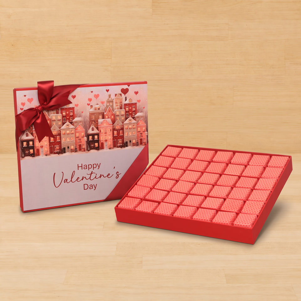 Cupid's village Happy Valentine's Day designed 42P premium chocolate gift box