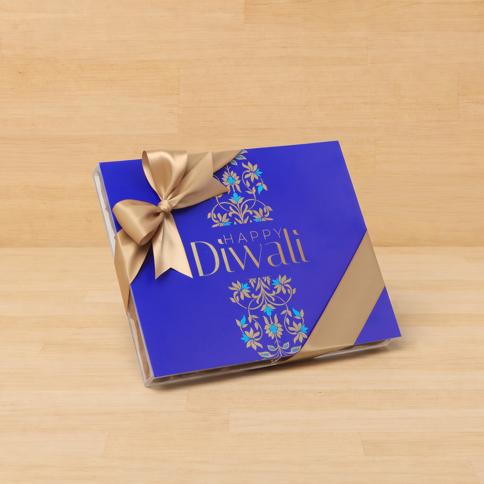Happy Diwali festive design premium chocolate gift acrylic box