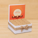 Happy Diwali golden candle designed premium chocolate medium hamper