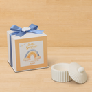 Set of 20 boxes baby boy ribbed umbrella gypsonite trinket with acrylic cloud in hard box giveaway