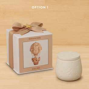 Baby boy gypsonite jar with gold star...