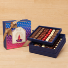 Happy Diwali Festival of Lights colorful candle ornament designed premium chocolate 2-layer hard box