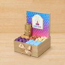 Corporate customized happy diwali festival of lights Taj Mahal candle with chocolate & sweets medium hamper