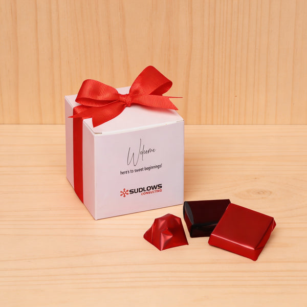 Set of 20 Corporate customized premium chocolate cube soft box