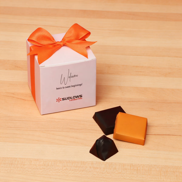 Set of 20 Corporate customized premium chocolate cube soft box