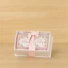 Set of 20 Baby girl floral design premium chocolate 2pc view top box