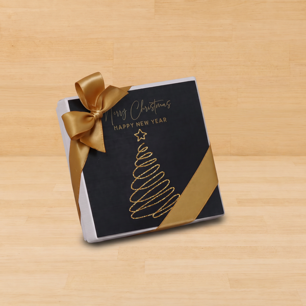 Set of 15 Merry Christmas & happy new year designed premium chocolate 4 piece hard box
