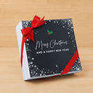 Merry Christmas snow flakes designed premium chocolate one layer hard box