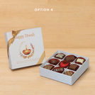Happy diwali floral candle designed premium chocolate 9P hard box