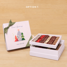 Corporate customized season's greetings designed premium chocolate 2-layer hard box