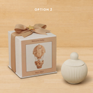 Set of 20 boxes baby boy ribbed ceramic trinket with gold star acrylic in hard box giveaway