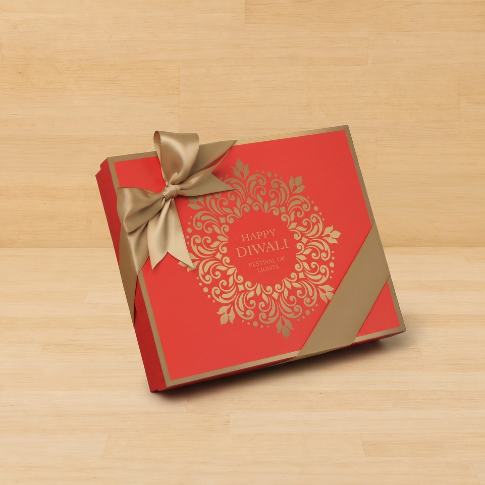 Happy Diwali Festival of Lights ornament designed premium chocolate 20P hard box
