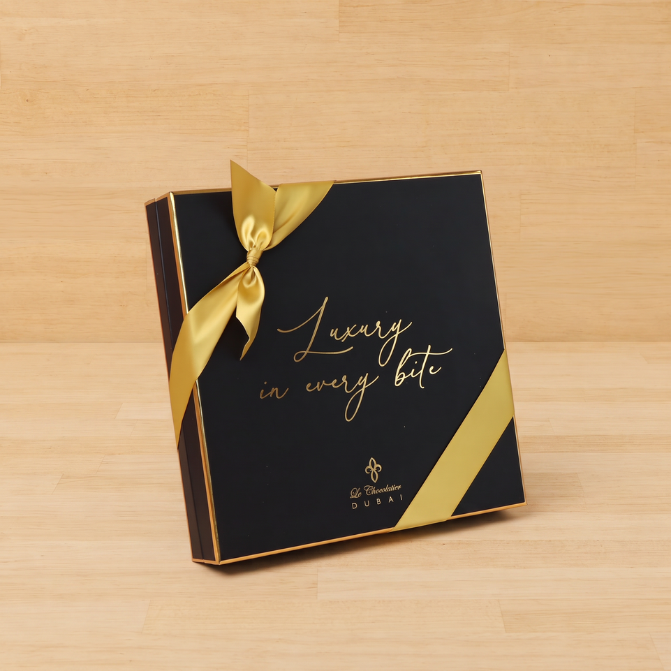 Luxury Black & Gold designed chocolate 36P hard box