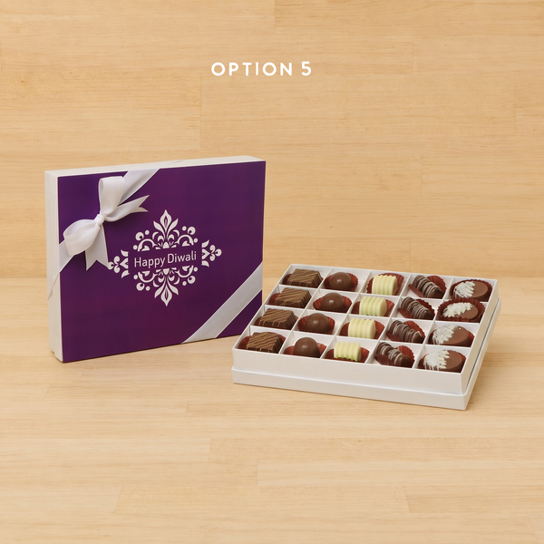 Happy Diwali ornament designed premium chocolate 20P hard box