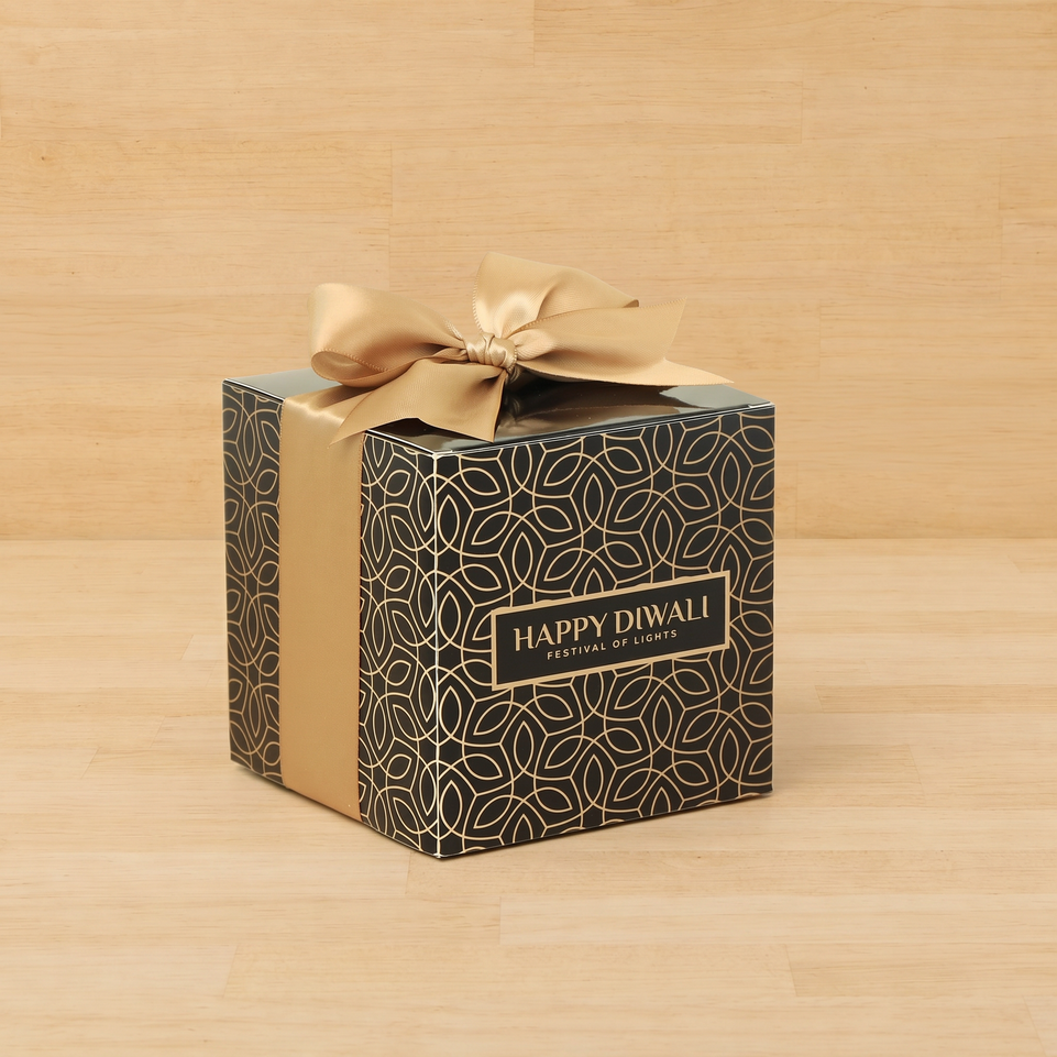 Set of 20 Happy Diwali festival of lights designed premium chocolate cube soft box