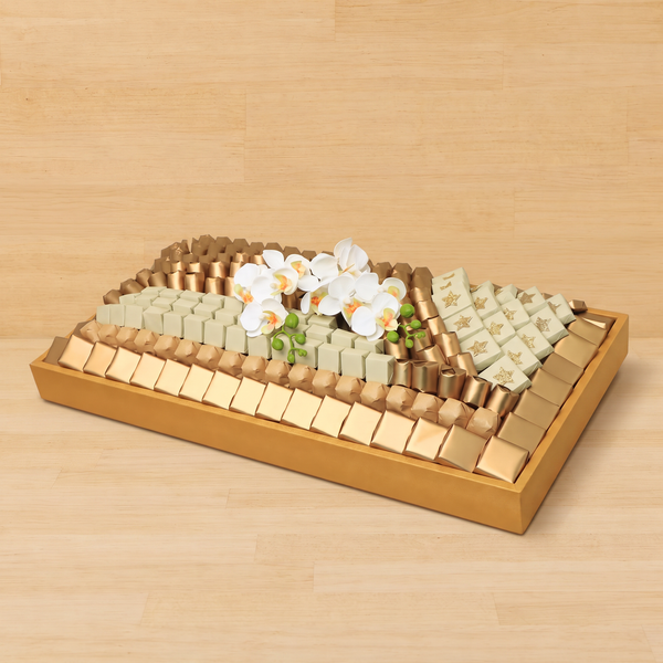 Premium chocolate large leather tray