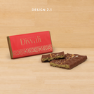 Set of 10 Happy Diwali designed knafeh pistachio premium milk chocolate bar