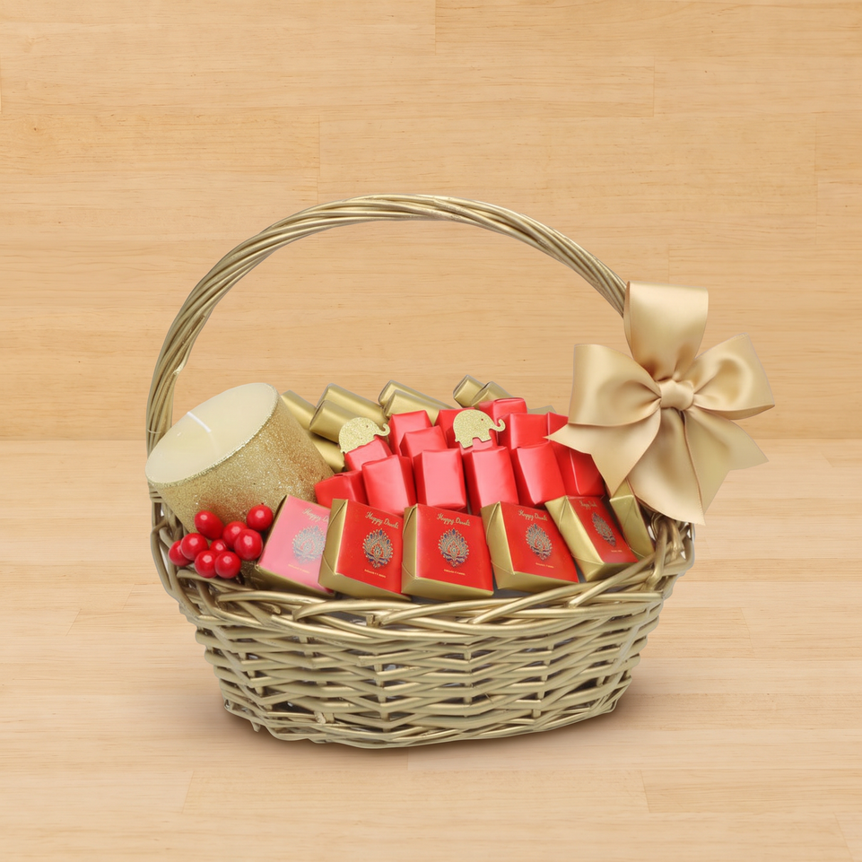 Diwali designed premium chocolate small basket