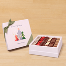Set of 2 corporate customized season's greetings designed premium chocolate hard box