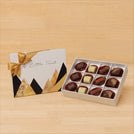 A little treat geometric designed 12 piece premium chocolate hard box