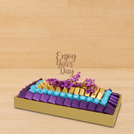 Enjoy your day cherry blossom floral decorated premium chocolate leather tray