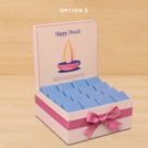 Happy diwali candle blue designed premium chocolate medium hamper