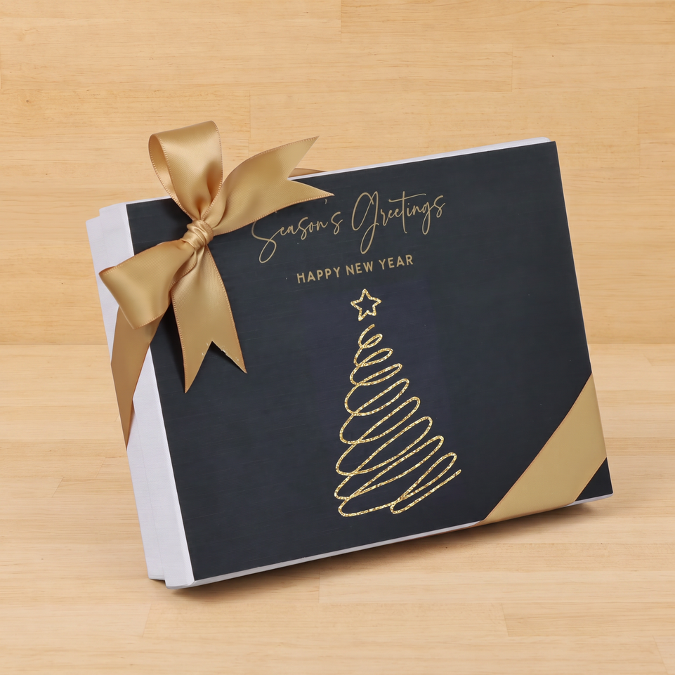 Merry Christmas & Happy New Year designed premium chocolate 12 piece hard box