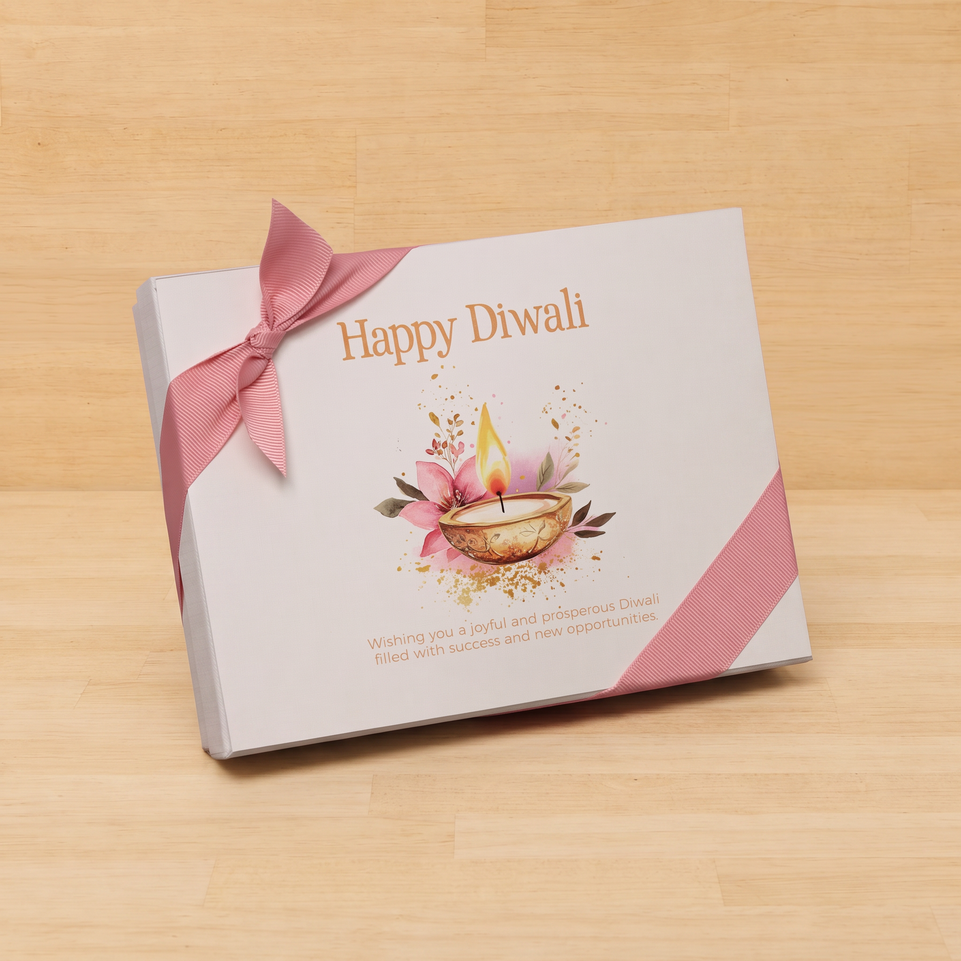 Happy Diwali floral candle lights designed premium chocolate 12P hard box