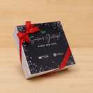 Corporate season's greetings designed premium chocolate 2-layer hard box