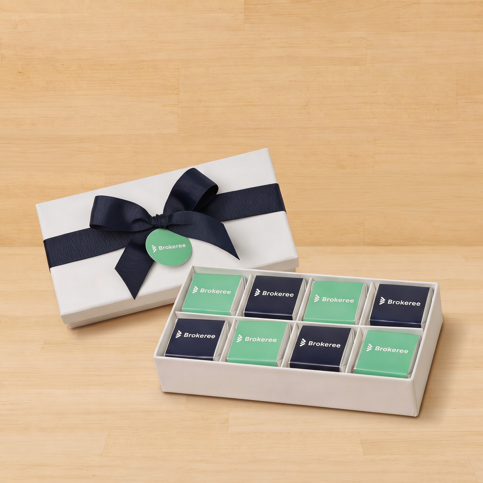 Set of 6 Corporate customized premium chocolate 8P hard box