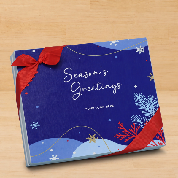 Set of 3 corporate customized season's greetings designed premium chocolate 20p hard box
