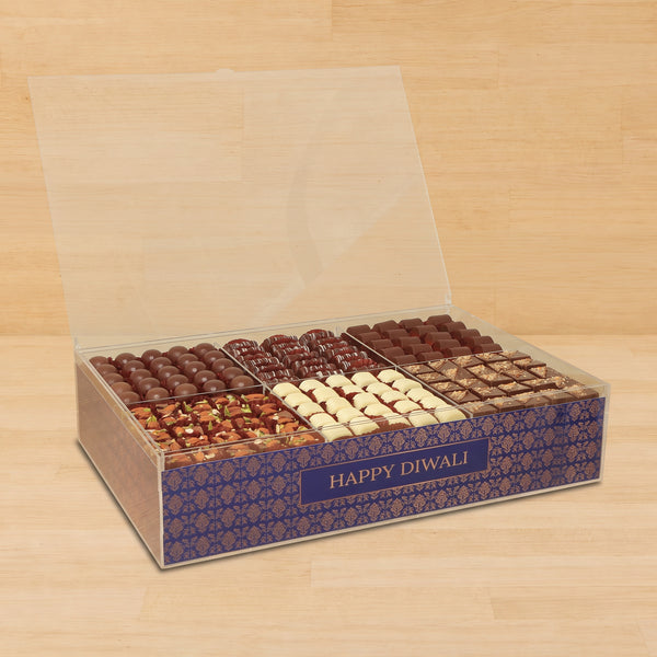 Diwali designed premium chocolate acrylic large tray