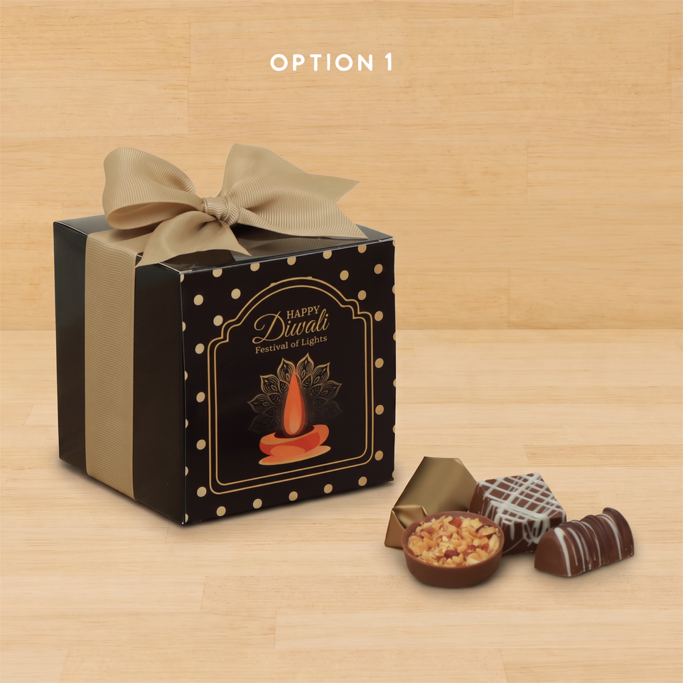 Set of 20 Happy Diwali festival of lights designed premium chocolate soft box