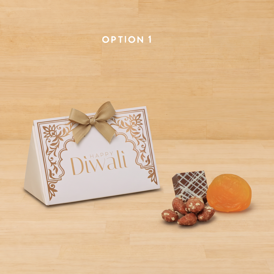 Set of 20 Happy Diwali designed chocolate & sweets triangle box