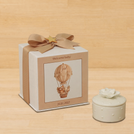 Set of 20 boxes baby boy white rose flower trinket with gold star acrylic in hard box giveaway