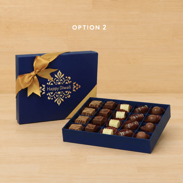 Happy Diwali ornament designed premium chocolate 20P hard box